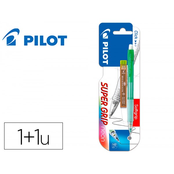 Lapiseira pilot h 185 corpo cor neon 05 mm 1 tubo de 12 minas em blister