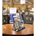 Suporte de metal dobrado à mão para porta folhetos - Hand Folded Metal Holder