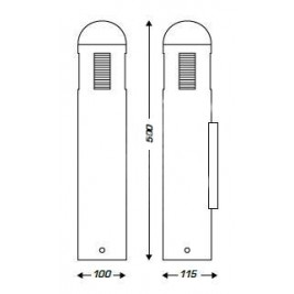 Cenicero de pared tubular de 1 litro