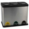 Corbeille à pédale TRIO INOX 3X15L