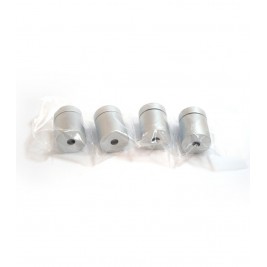 Paquete de 4 separadores de aluminio gris 19x19
