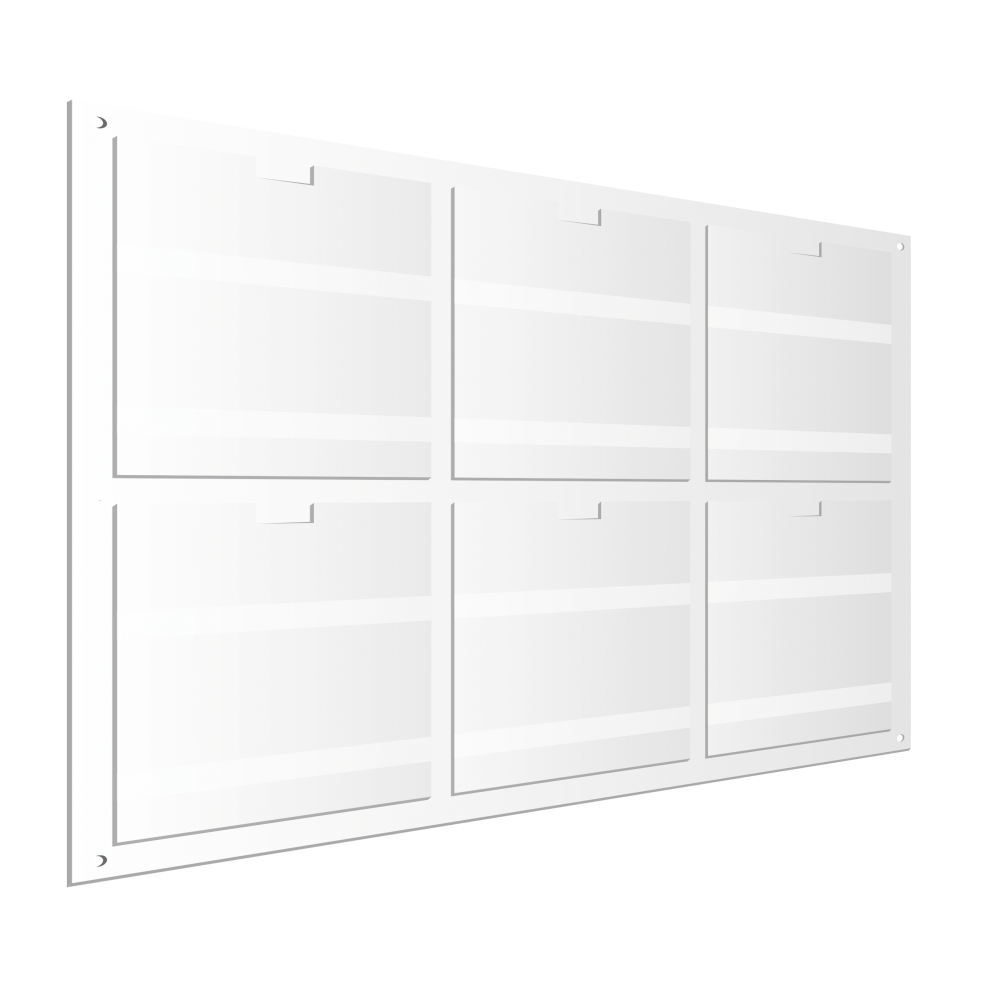 Paneles de comunicación verticales 6xA4 con aletas