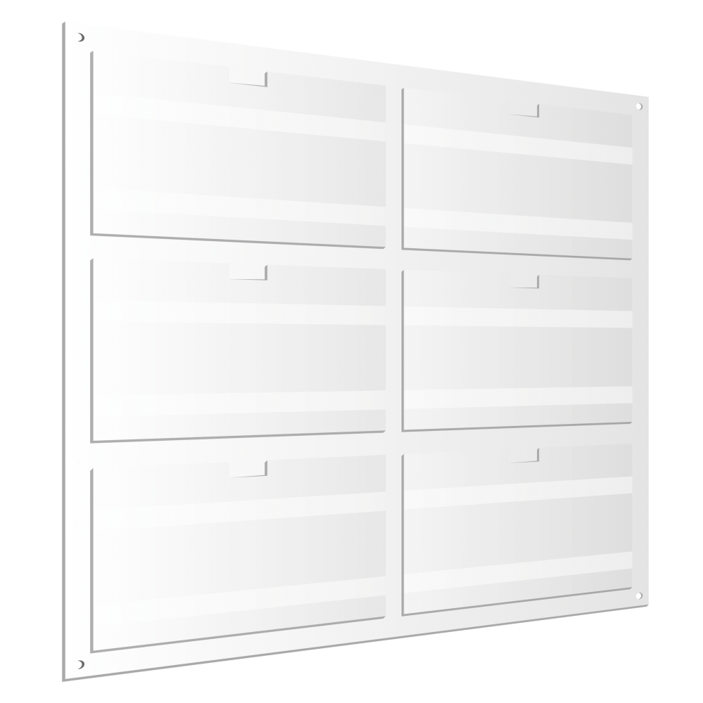 Paneles de comunicación horizontales 6xA4 con aletas