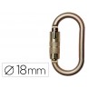 Mosquetao faru aco galvanizado automatico virola 18 mm resistencia 25 kn