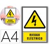 Pictograma archivo 2000 risco electrico pvc amarelo luminiscente 210x297 mm