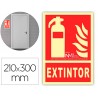 Pictograma archivo 2000 extintor pvc vermelho luminiscente 210x300 mm