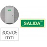 Pictograma archivo 2000 saida pvc verde luminiscente 300x105 mm pack de 2 unidades