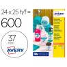 Etiqueta adesiva avery branca redonda removivel para impressora laser injecao de tinta e fotocopiadora 37 mm