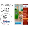 Etiqueta adesiva avery kraft efeito cartao redonda 60 mm removivel para laser e tinteiro