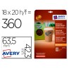 Etiqueta adesiva avery kraft efeito cartao oval 635x423 mm removivel para laser e tinteiro