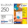 Etiqueta adesiva avery permanente para impressora laser branca 991x57 mm caixa de 250 unidades