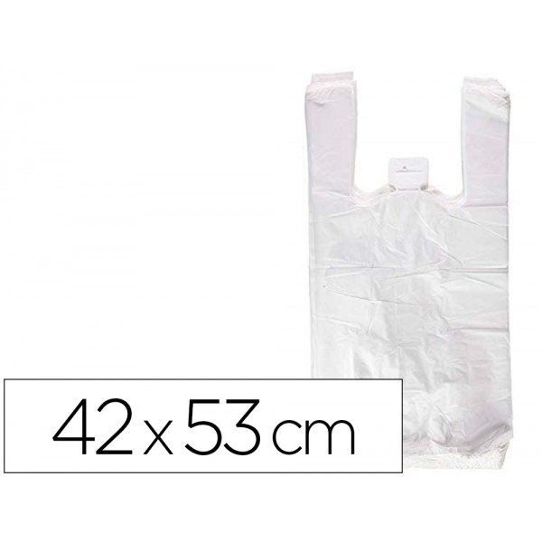 Bolsa reciclada 70 branca 50 mc 42x53 cm apta legislacao de bolsas 2021