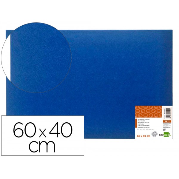 Quadro de feltro liderpapel mural cor azul 40x60 cm