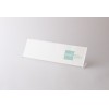 Porte-nom acrylique en forme de L