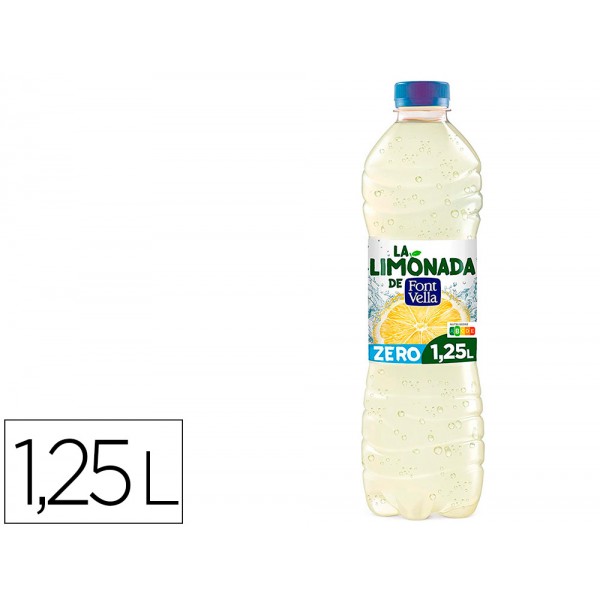 Agua mineral natural la limonada zero com sumo de limao font vella garrafa de 125l