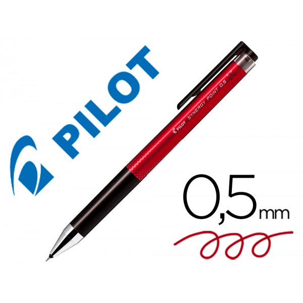 Esferografica pilot synergy point retractil tinta gel 05 mm vermelho