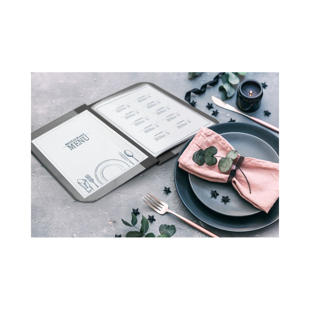 ESSENTIAL" menu holder