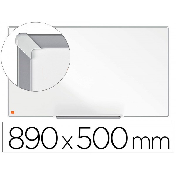 Quadro branco nobo ip pro 40 aco vitrificado magnetico 890x500 mm