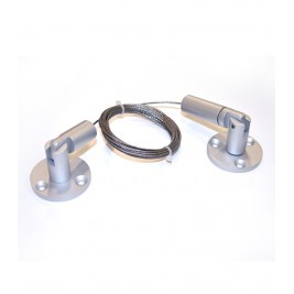 CÂBLE ACIER 1.5MM 3M AVEC COUDE POUR MUR ET PLAFOND EN ALUMINIUM