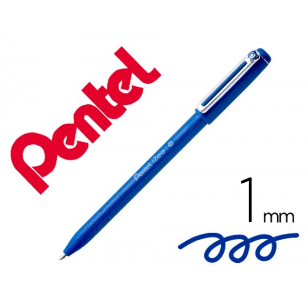 Esferografica pentel izee ponta de 10mm com tampa cor azul