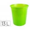 Cesto plastico q connect verde translucido 13 litros