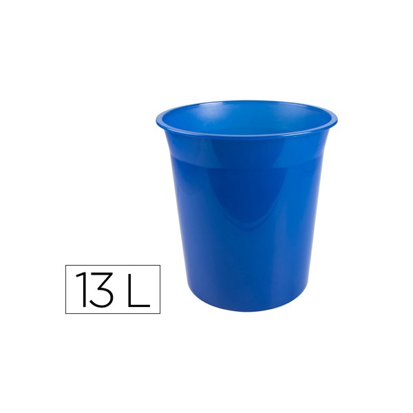 Cesto plastico q connect azul translucido 13 litros