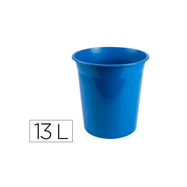 Cesto plastico q connect azul opaco 13 litros