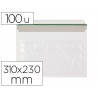 Envelope autoadesivo q connect porta documentos 246x330 mm janela transparente pack de 100 unidades