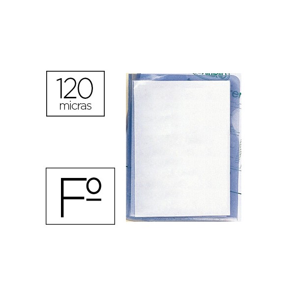 Bolsa dossier q connect em plastico folio 120 microns transparente