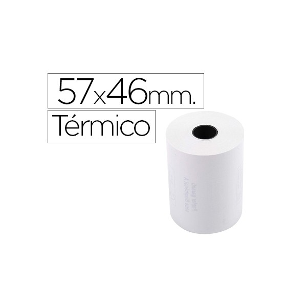 Rolo de calculadora exacompta termico 57 mm x 46 mm 55 g m2