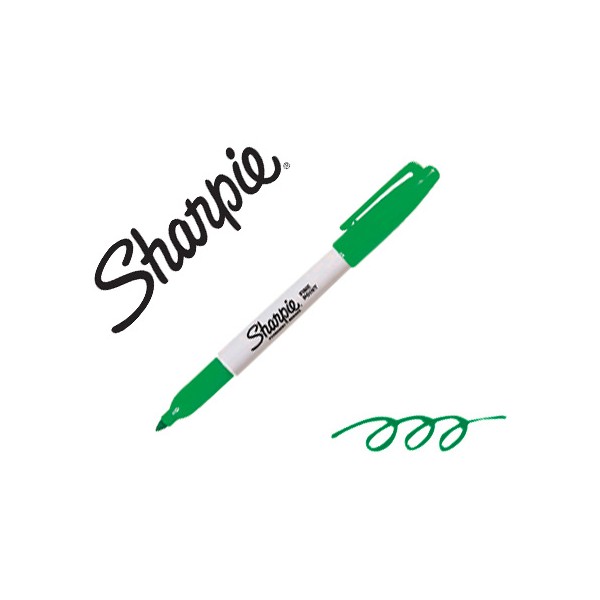 Marcador sharpie permanente ponta fina verde