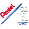 Marcador pincel pentel touch para caligrafia cor azul