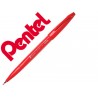 Marcador pincel pentel touch para caligrafia cor vermelho