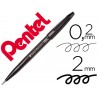 Marcador pincel pentel touch para caligrafia cor preto