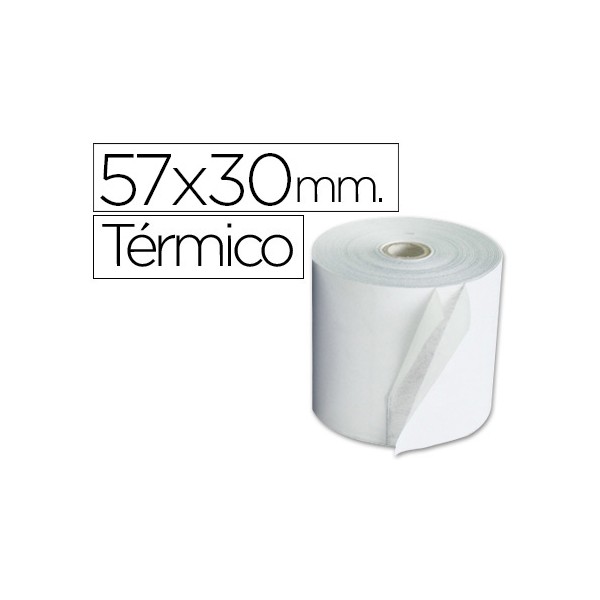 Rolo termico para impressora 57x30x11 mm 58 gr