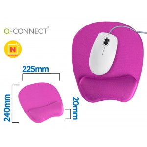 Tapete para rato q connect com apoio de pulsos ergonomica de gel cor violeta