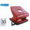 Furador rapesco 827 p vermelho 2 furos capacidade 30 folhas