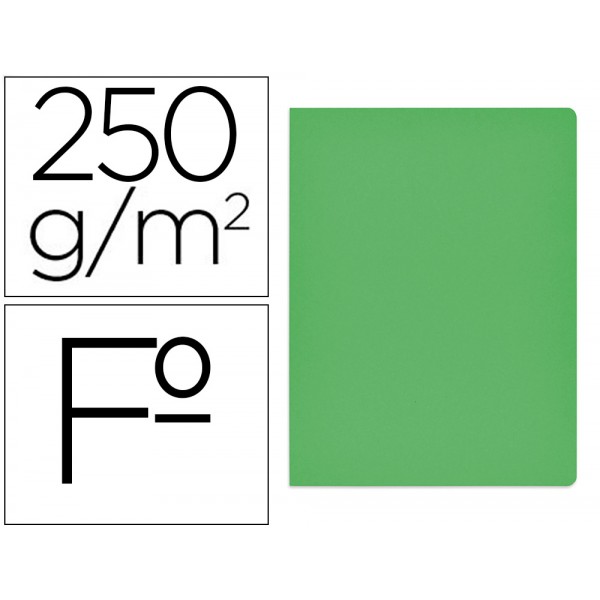 Classificador de cartolina gio simple intenso folio verde 250g m2