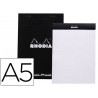 Bloco de notas rhodia black dot pad din a5 80 f 80 gr liso com pontos pretos 5 mm perfurado