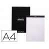 Bloco de notas rhodia black dot pad din a4 80 f 80 gr liso com pontos pretos 5 mm perfurado