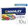 Lapis de cera manley fluor e pastel caixa de 10 cores sortidas