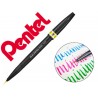 Caneta pincel pentel artist cor amarelo