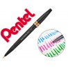 Caneta pincel pentel artist cor laranja