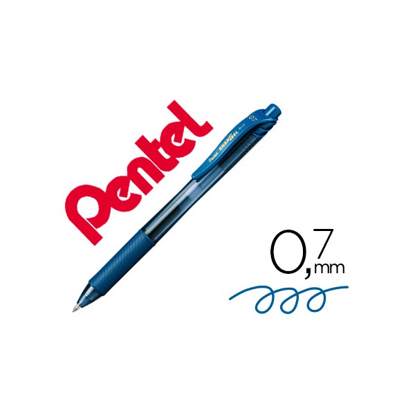 Roller pentel energel bl107 07 mm azul marinho