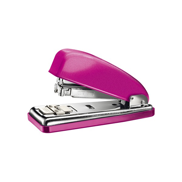 Agrafador petrus 226 classic wow fucsia metalizado capacidade 30 folhas em blister