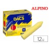 Lapis cera dacs unicolor amarelo claro caixa de 12 unidades