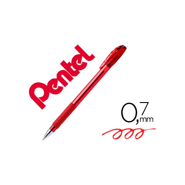 Esferografica pentel bx487 com tampa cor vermelho