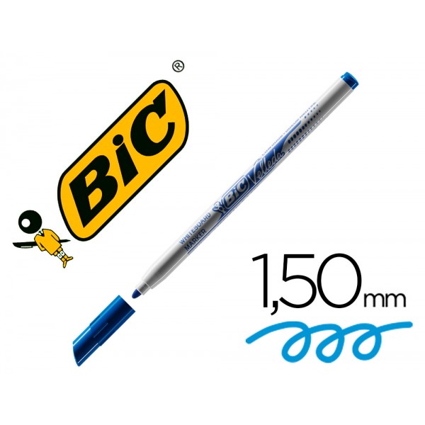 Marcador bic velleda fino para quadro ponta redonda 15 mm azul