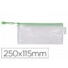 Bolsa multiusos tarifold pvc 250x115 mm abertura superior com fecho porta esferografica e correia cor verde