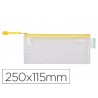 Bolsa multiusos tarifold pvc 250x115 mm abertura superior com fecho porta esferografica e correia cor amarelo